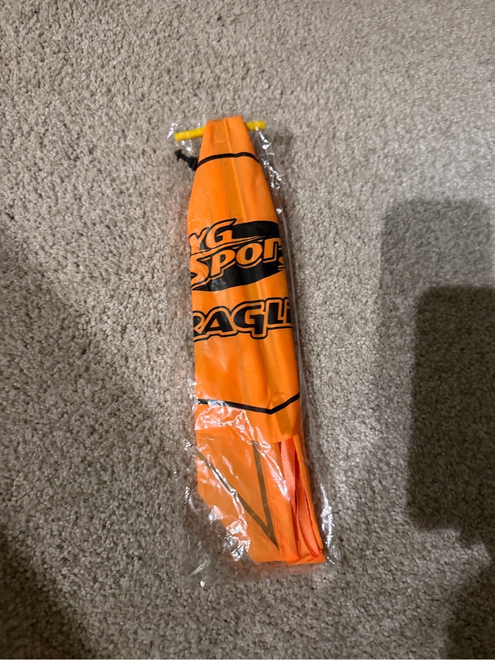 Bright Orange Hang Glider Flying Slingshot
